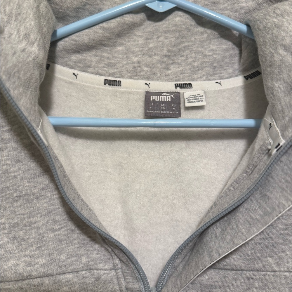 Puma Light Gray Quarter-Zip Pullover - image 4